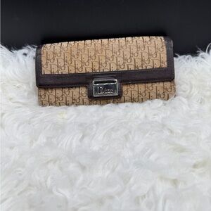 Christian Dior Canvas Long Wallet